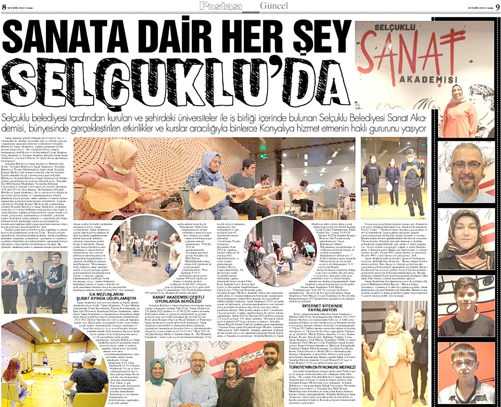 SANATA DAİR HER ŞEY SELÇUKLU’DA - Konya Postası Gazetesi